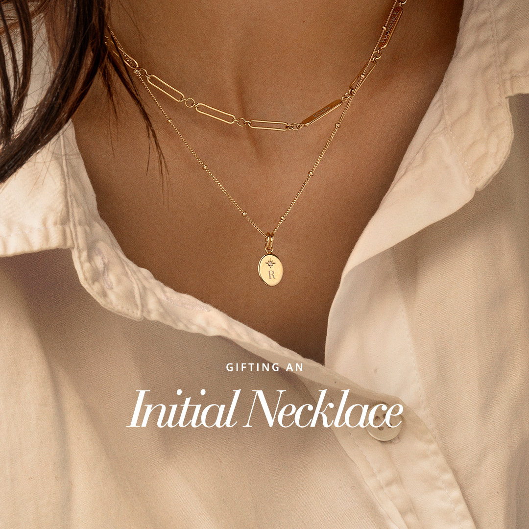 Initial necklace best sale long chain