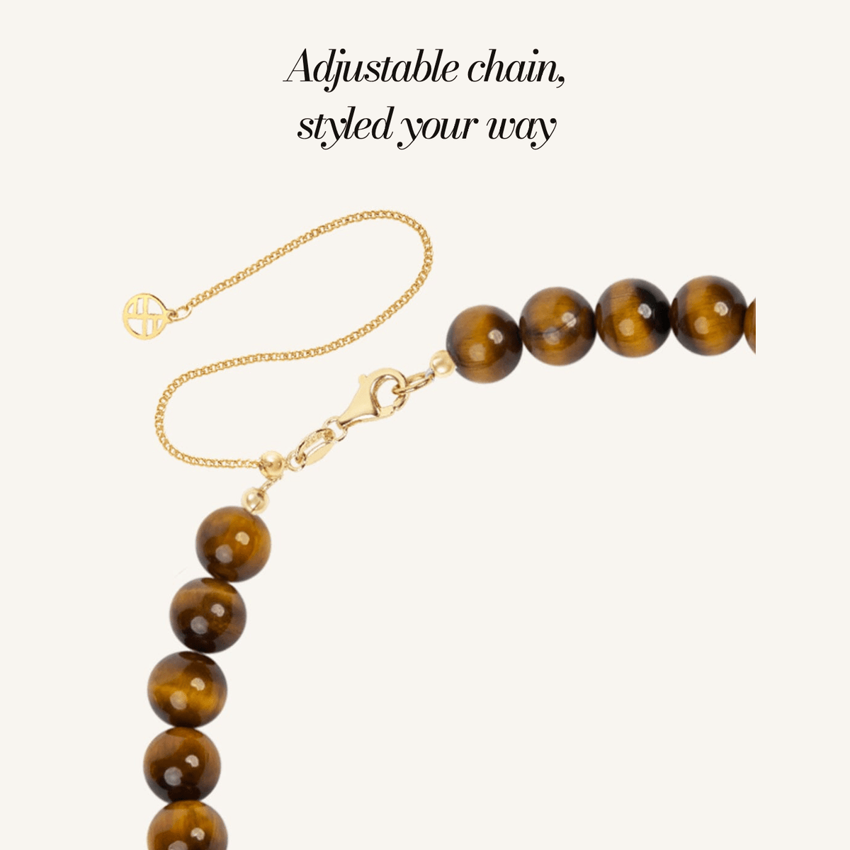 Terra Necklace Ember: adjustable chain, styled your way