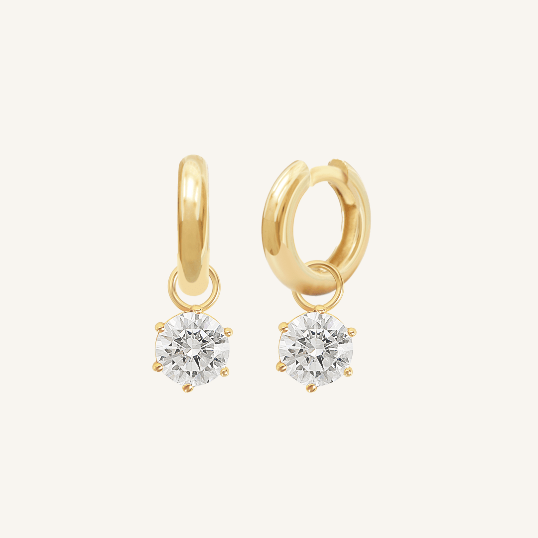 Grace Charm Hoops