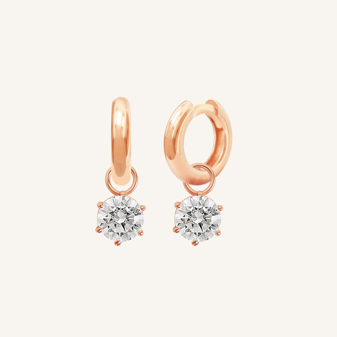 Grace Charm Hoops