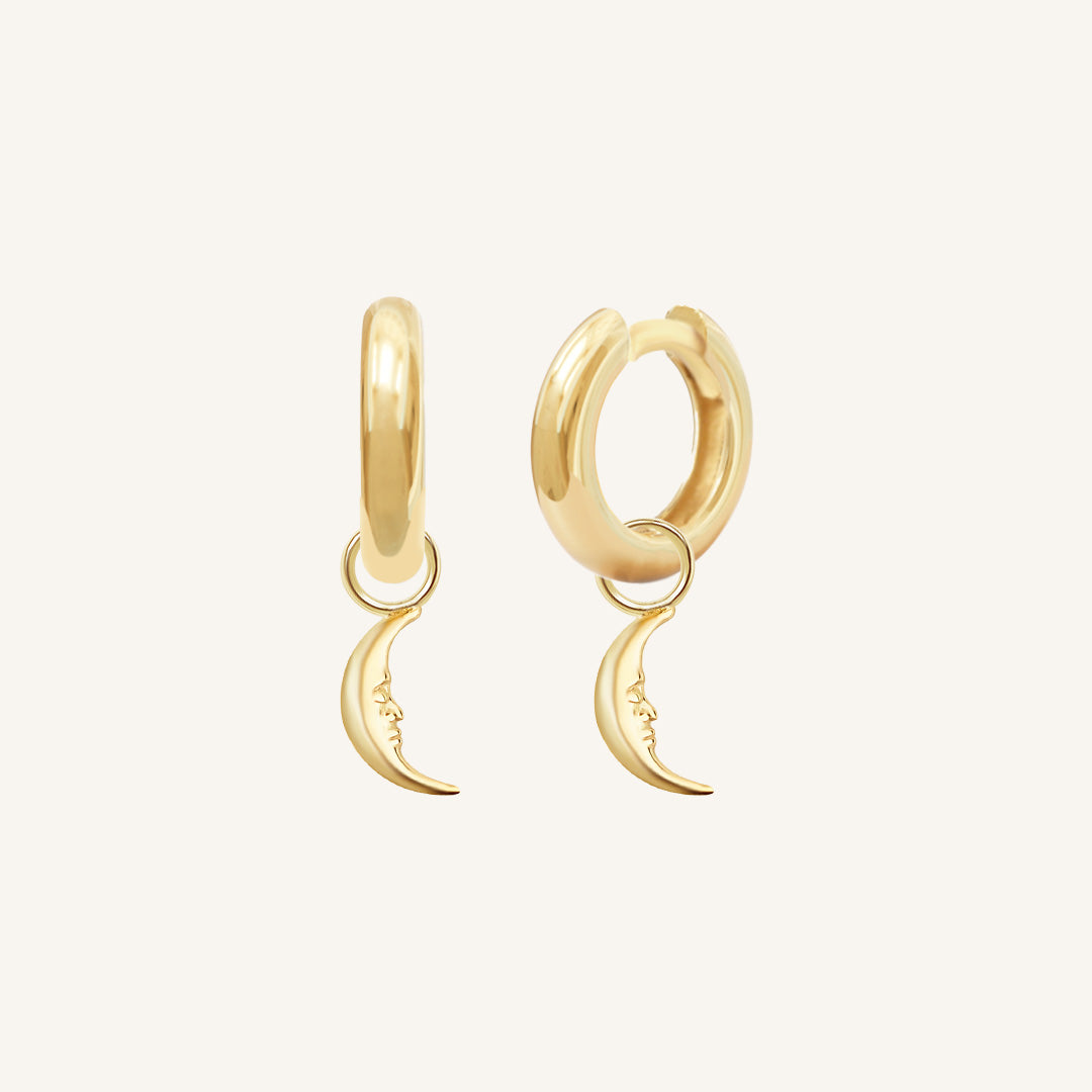 Patience Moon Plain Hoops