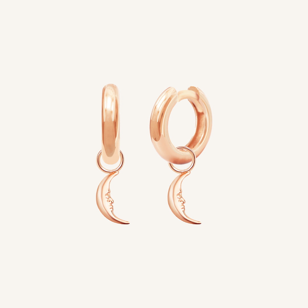 Patience Moon Plain Hoops