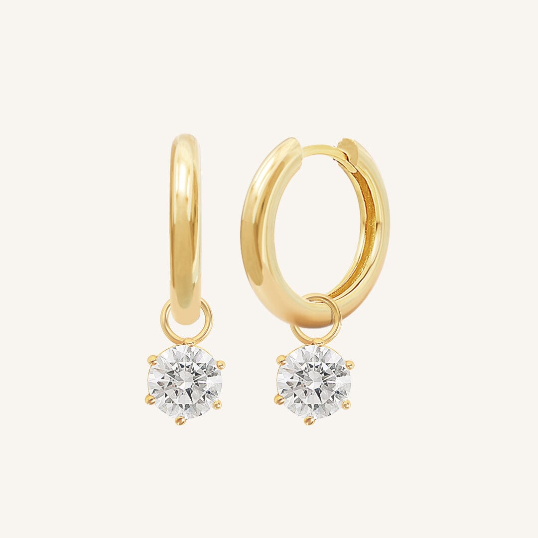 Grace Charm Hoops