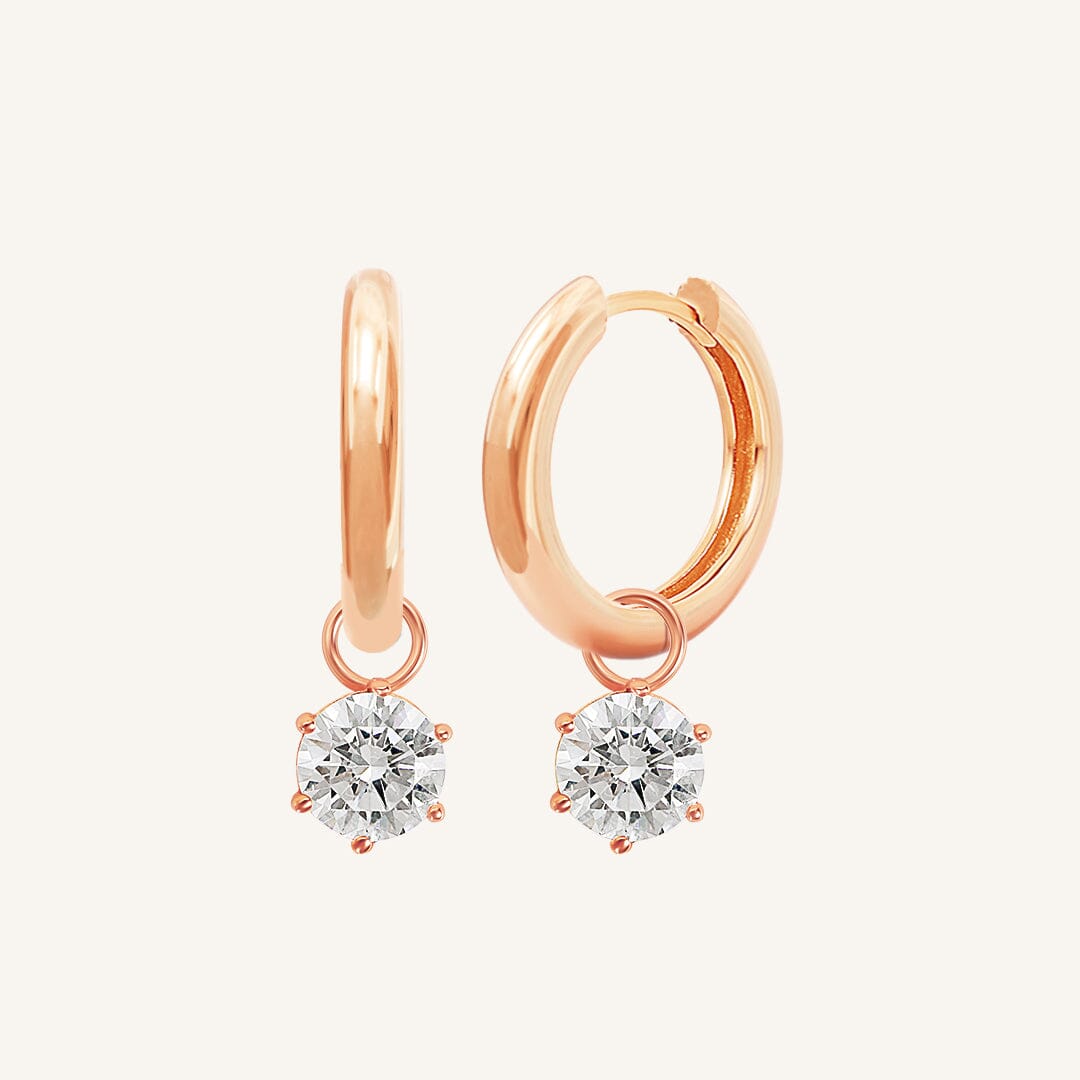 Grace Charm Hoops