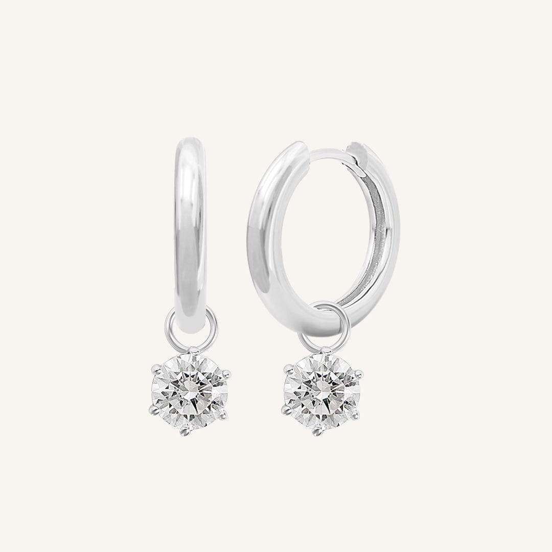 Grace Charm Hoops