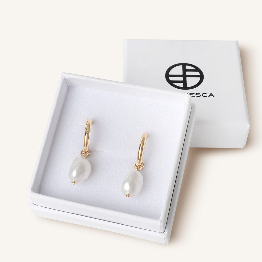 Keshi Pearl Hoops - Stone of Potential