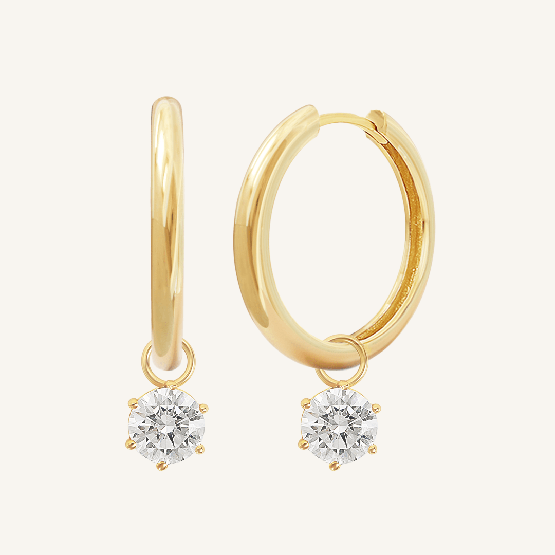 Grace Charm Hoops