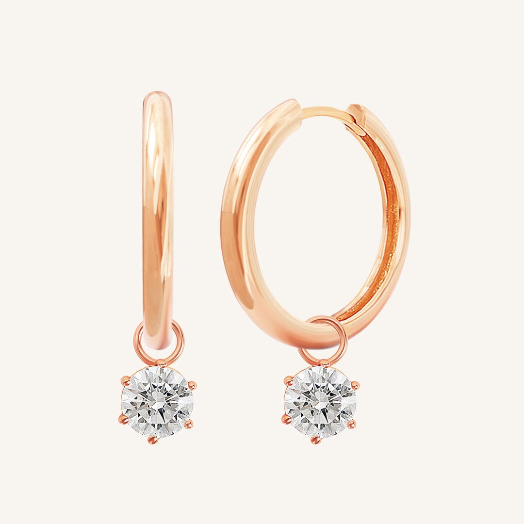 Grace Charm Hoops