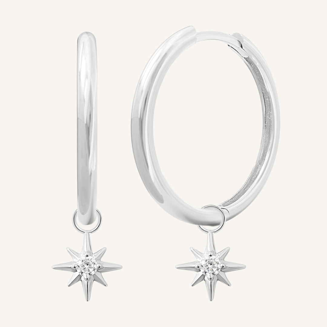 Contentment Star Plain Hoops