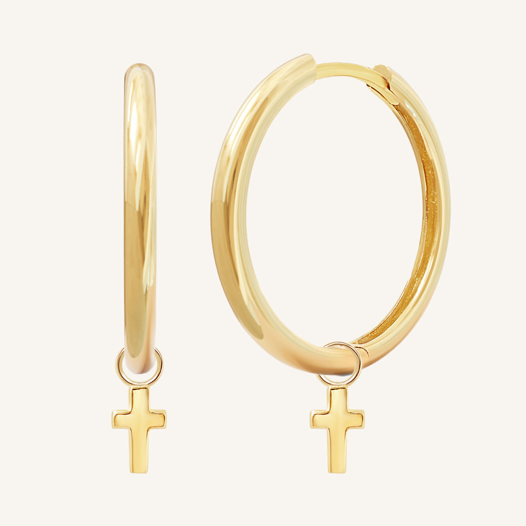 Cross Plain Hoops