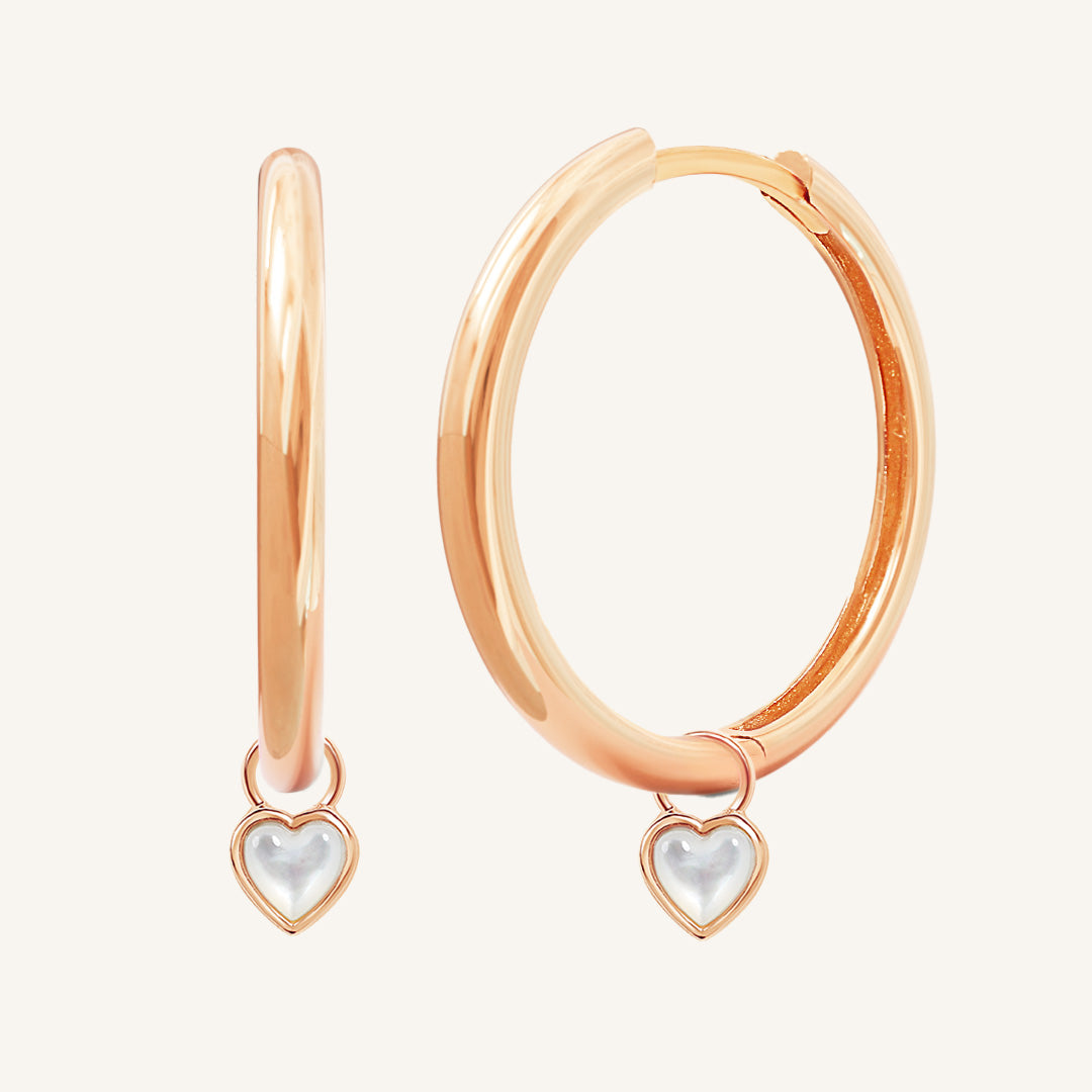 Devote Heart Plain Hoops