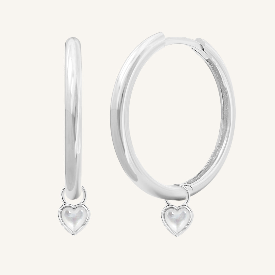 Devote Heart Plain Hoops