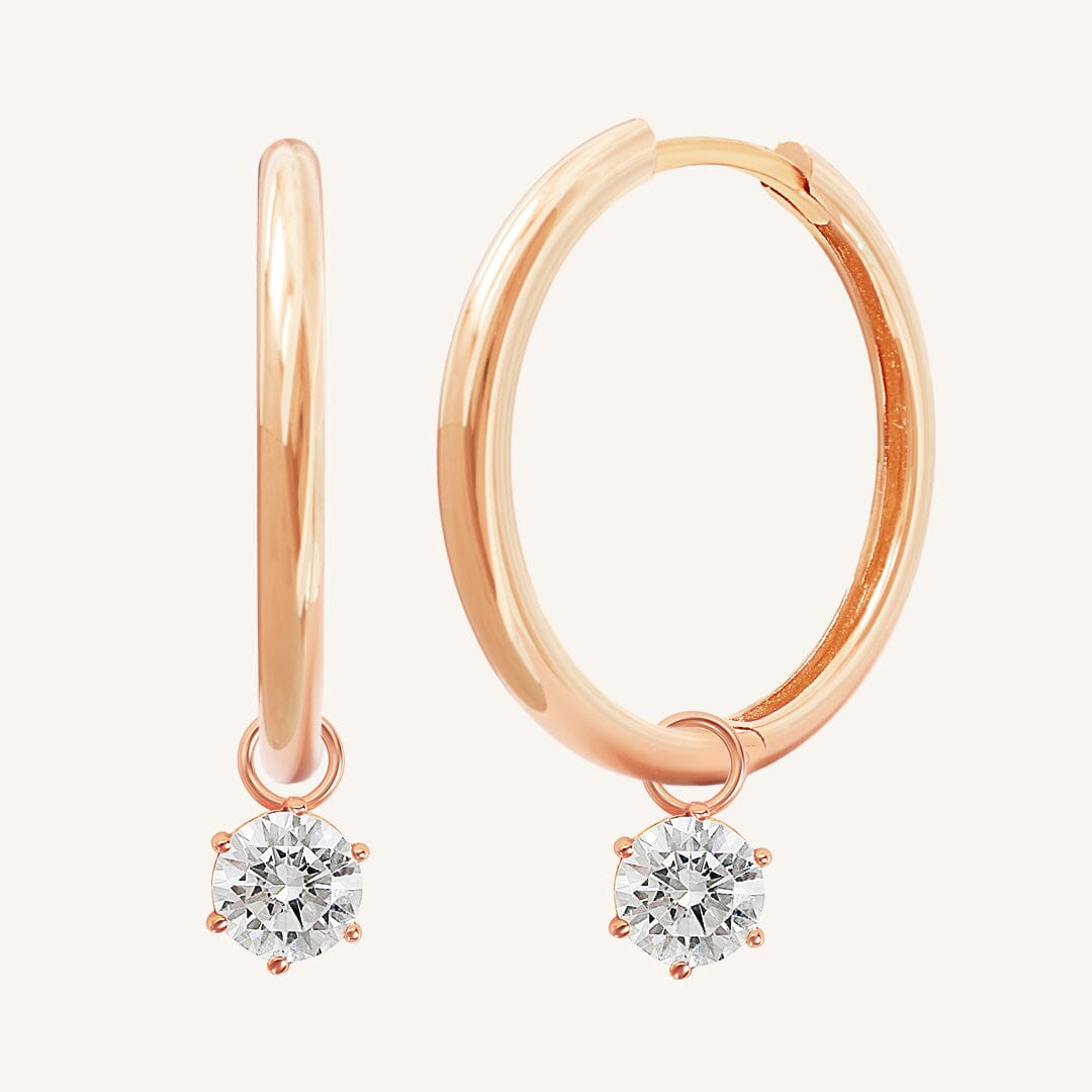 Grace Charm Hoops