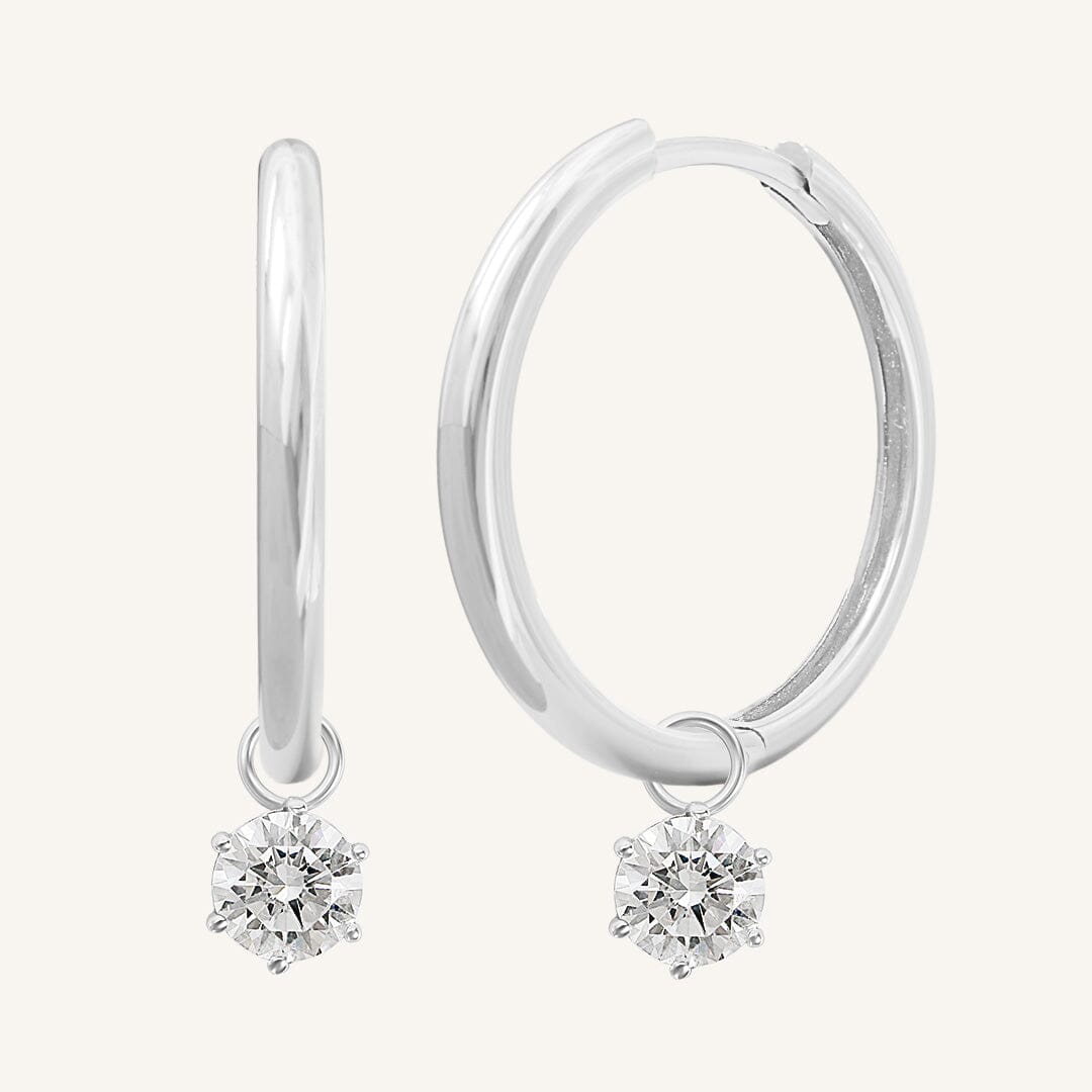 Grace Charm Hoops
