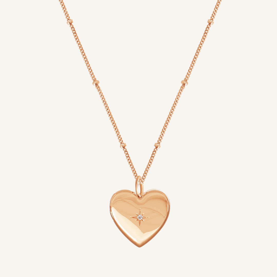 Behold Heart Photo Locket Necklace