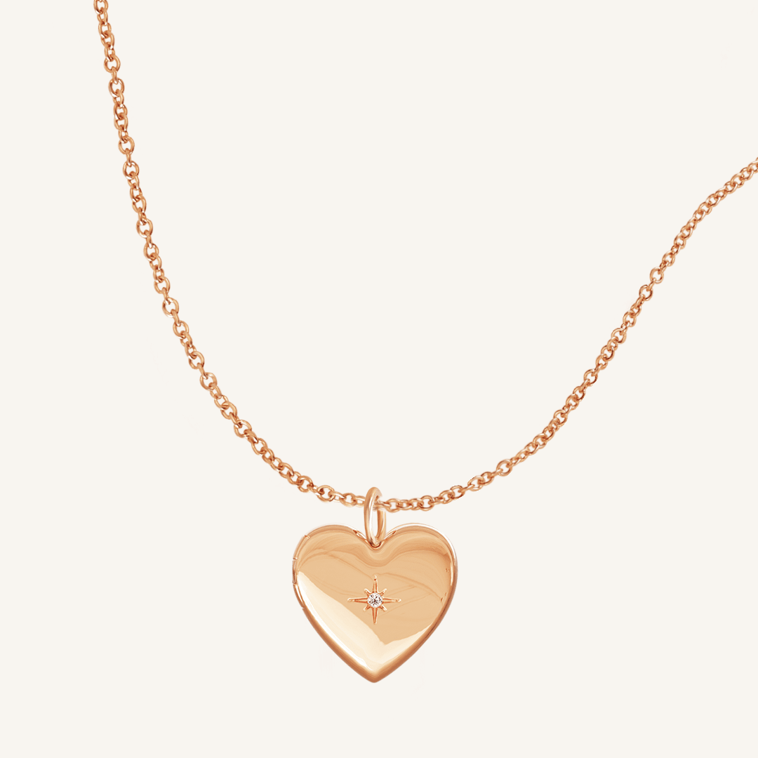 Behold Heart Photo Locket Necklace