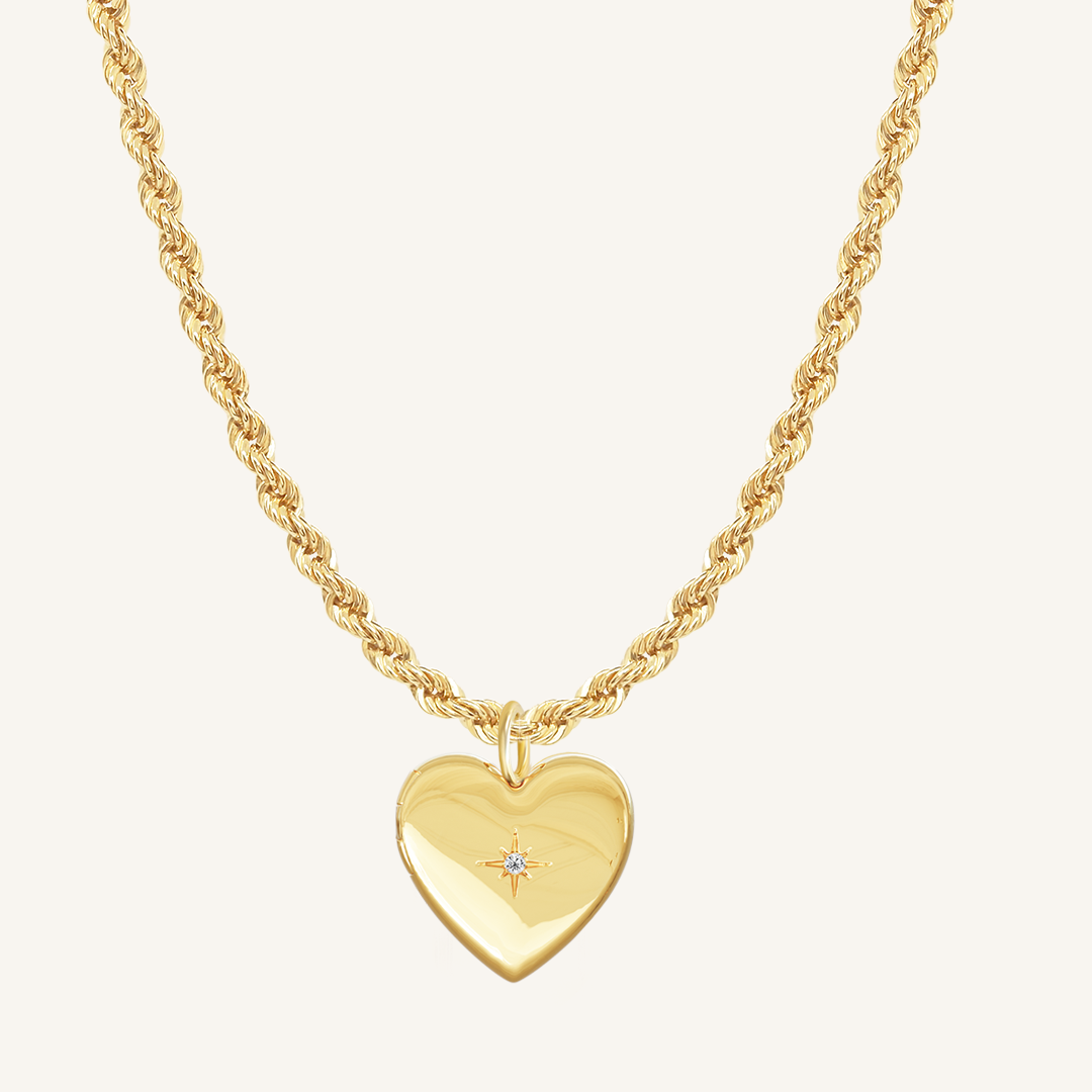 Behold Heart Photo Locket Necklace