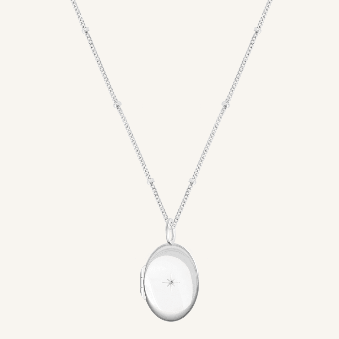 Oval Photo Locket Necklace