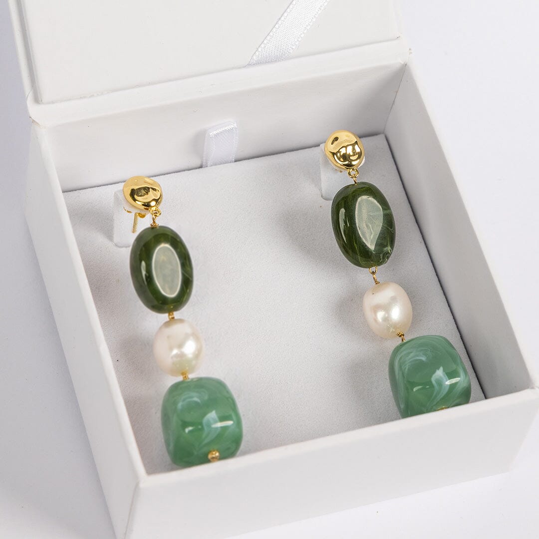 Amalfi Drop Earrings Verde
