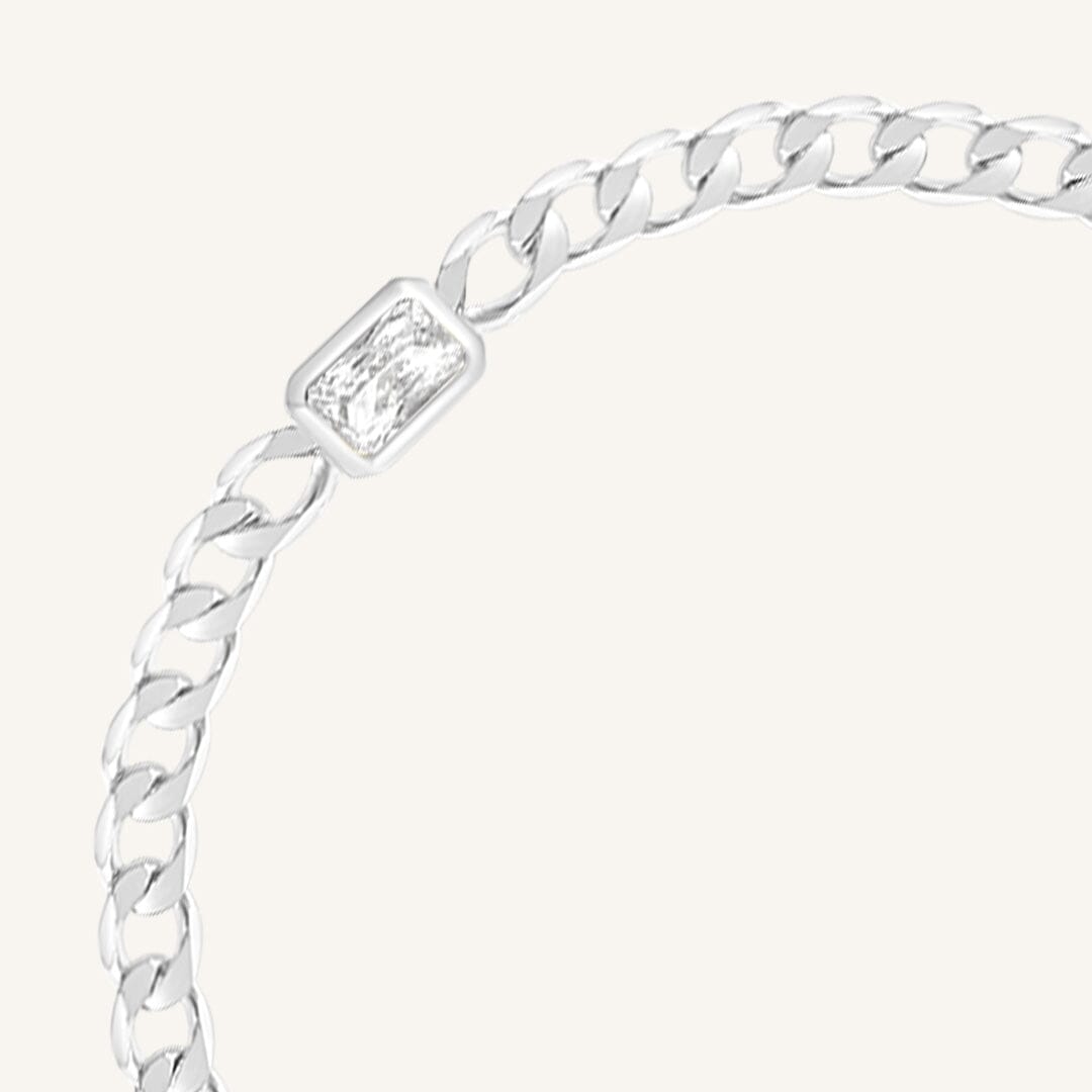 April Birthstone Chain Bracelet