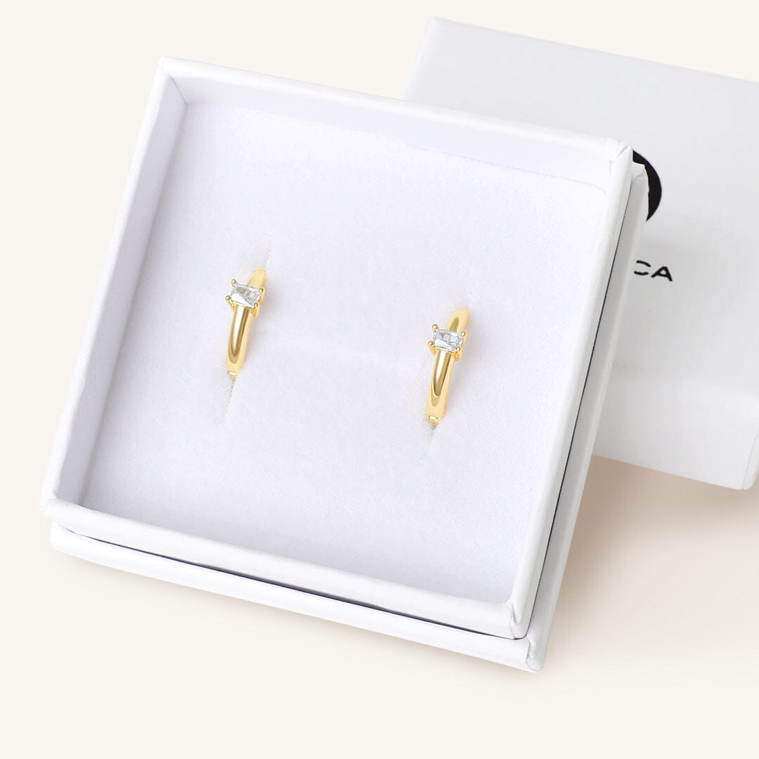 April Birthstone Huggies