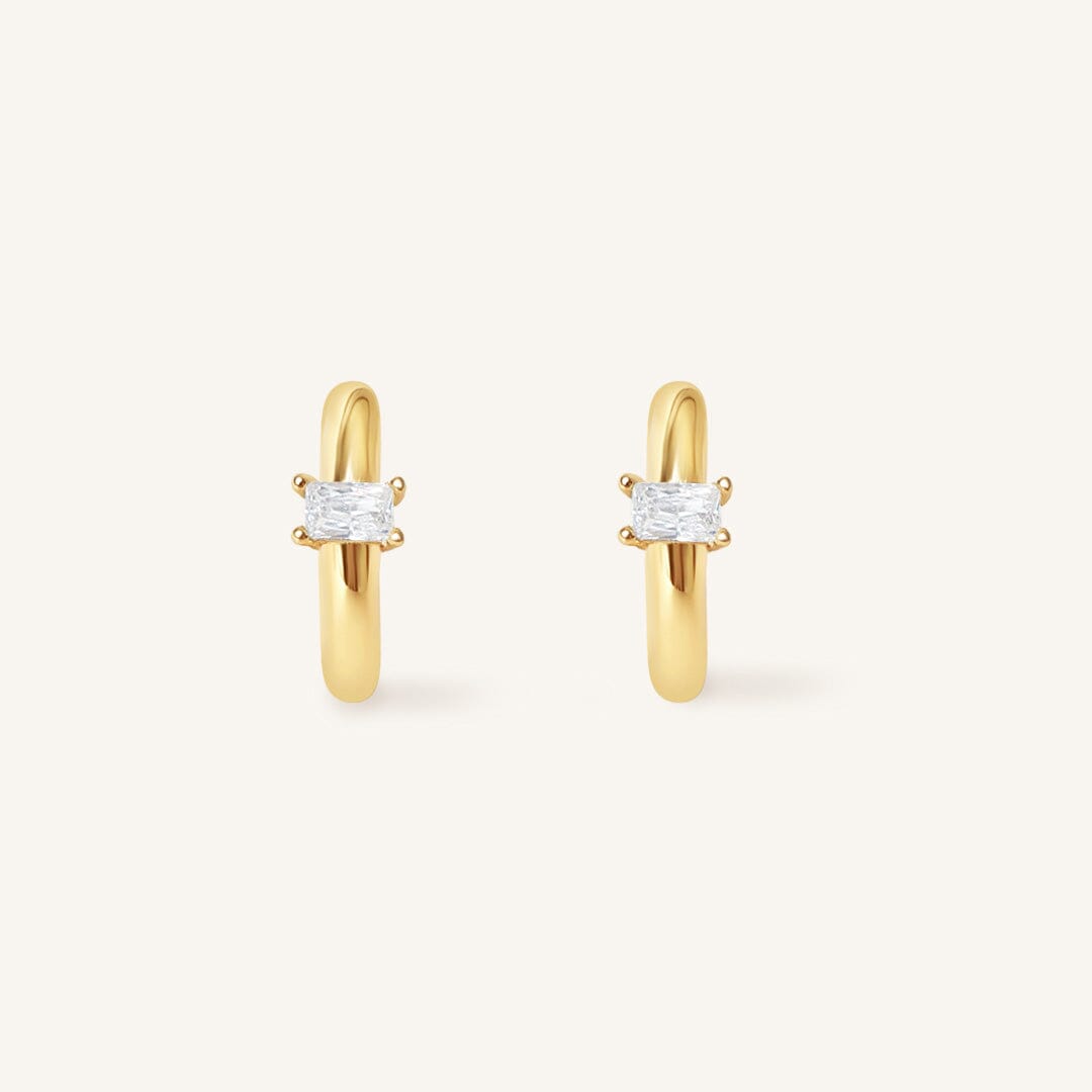 April Birthstone Huggies