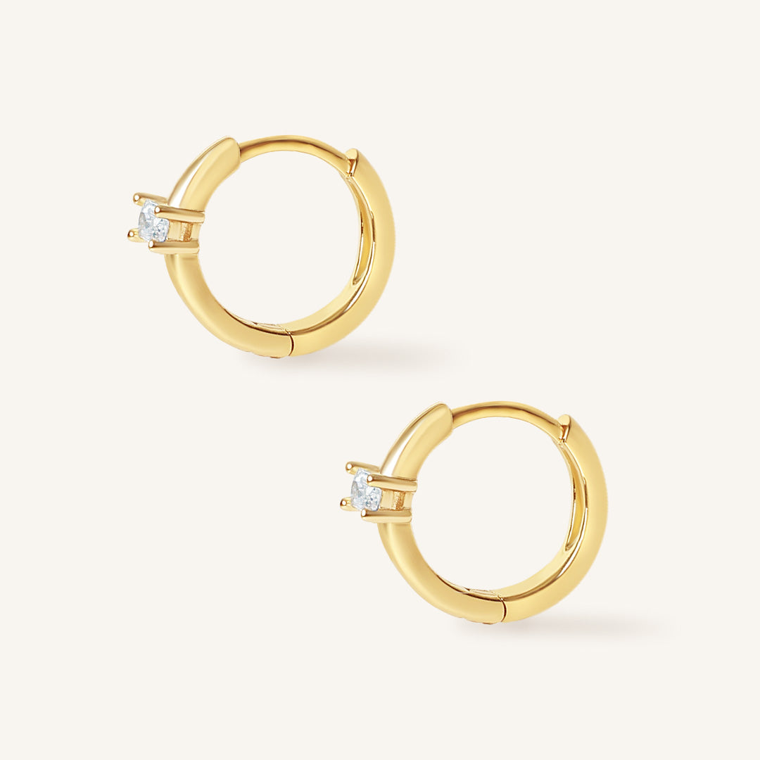 April Birthstone Huggies