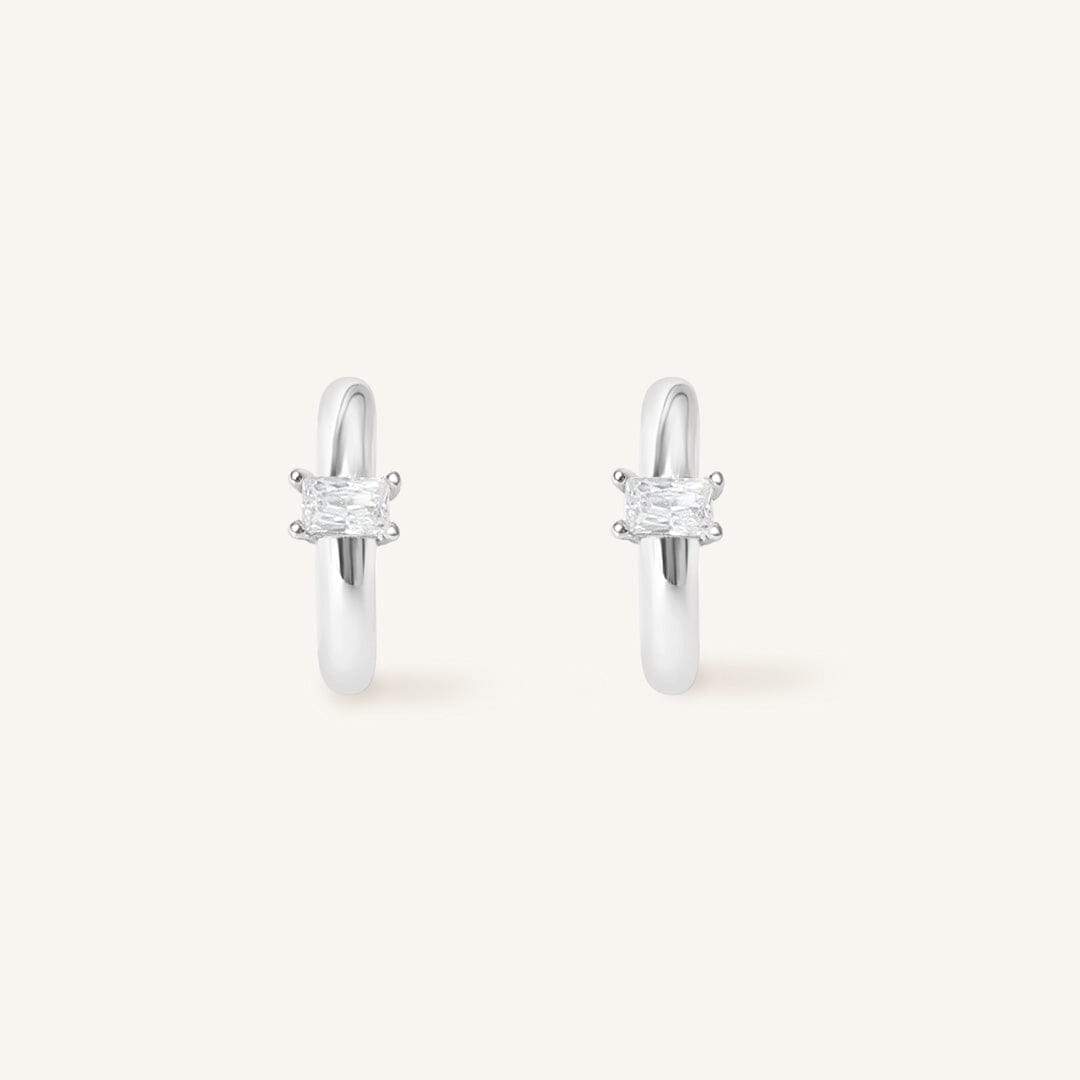 April Birthstone Huggies