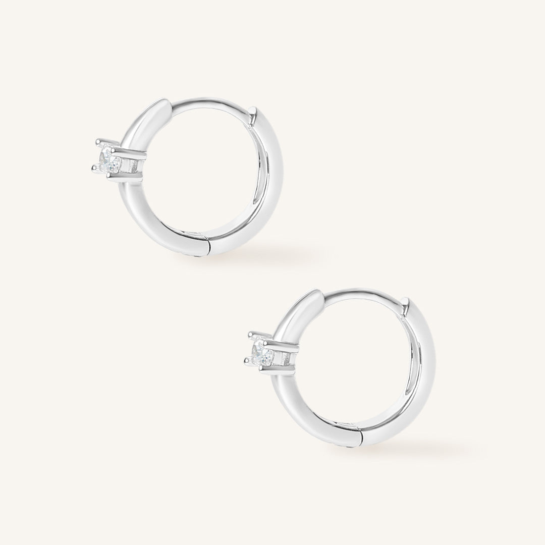 April Birthstone Huggies