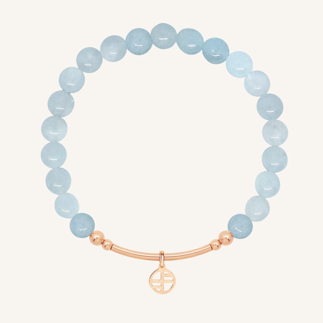 Aquamarine Charm Bracelet - Stone of Serenity