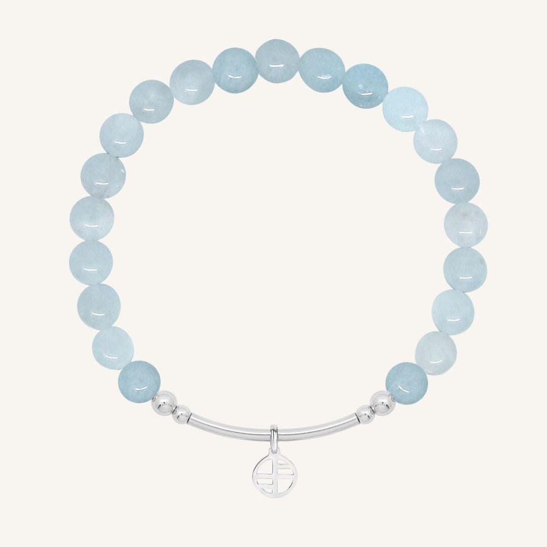 Aquamarine Charm Bracelet - Stone of Serenity