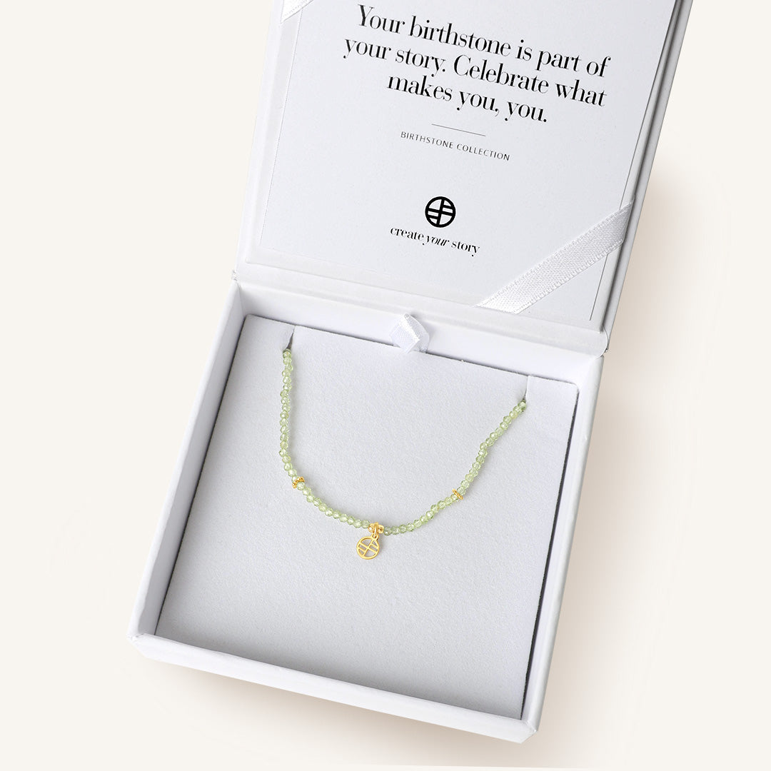 August Birthstone Necklace