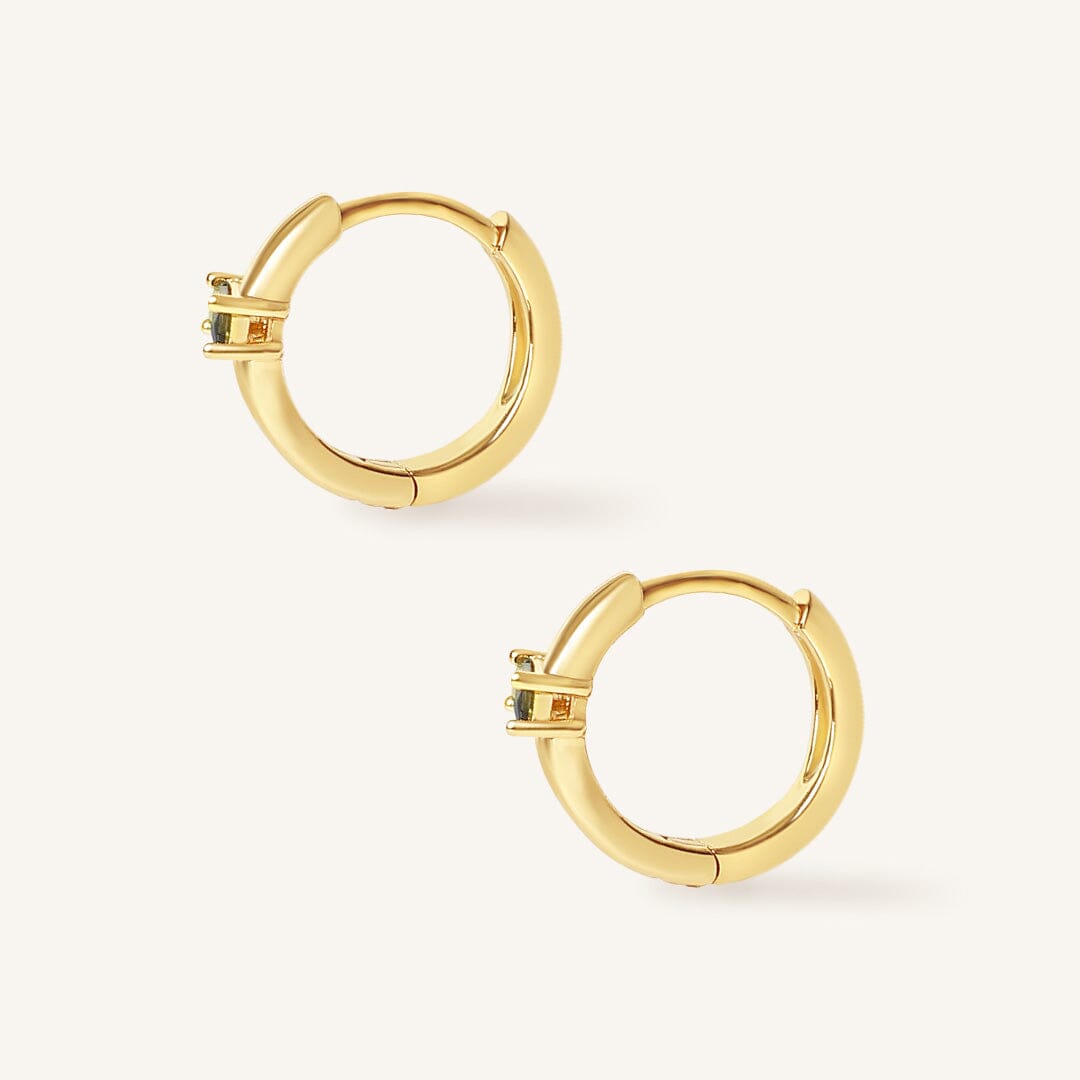 August Birthstone Huggies