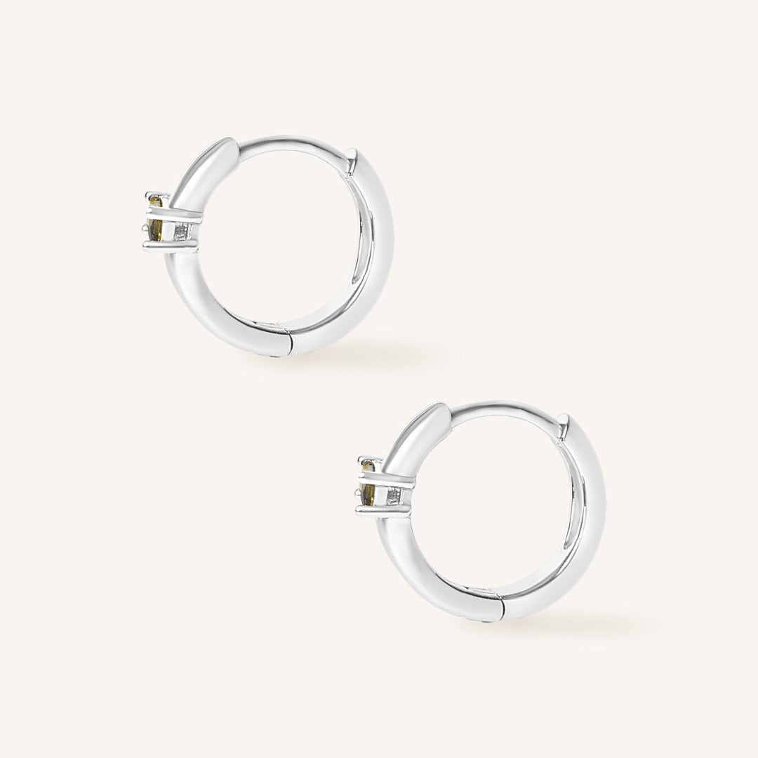 August Birthstone Huggies