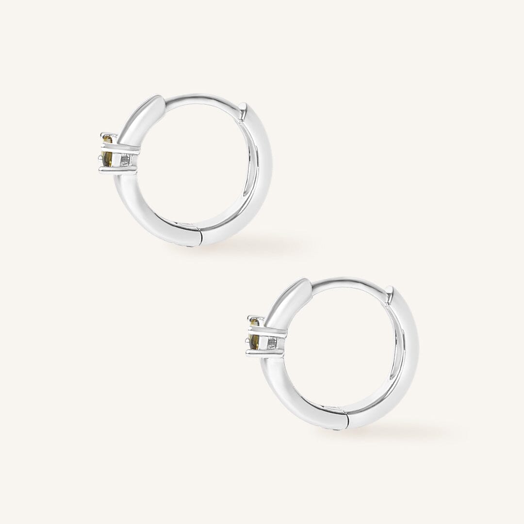 August Birthstone Huggies