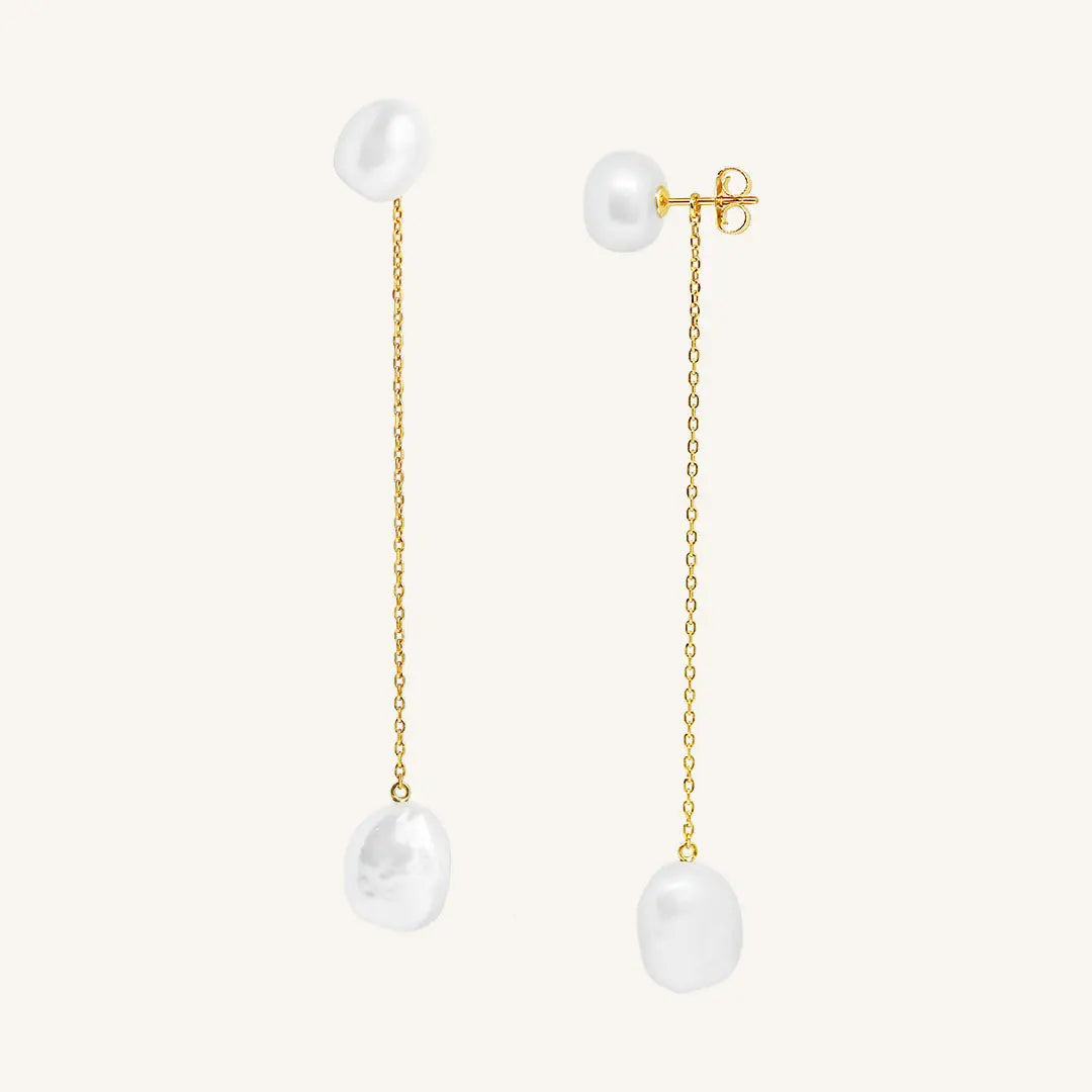 The GOLD Austen Drops by Francesca Jewellery from the Earrings Collection.