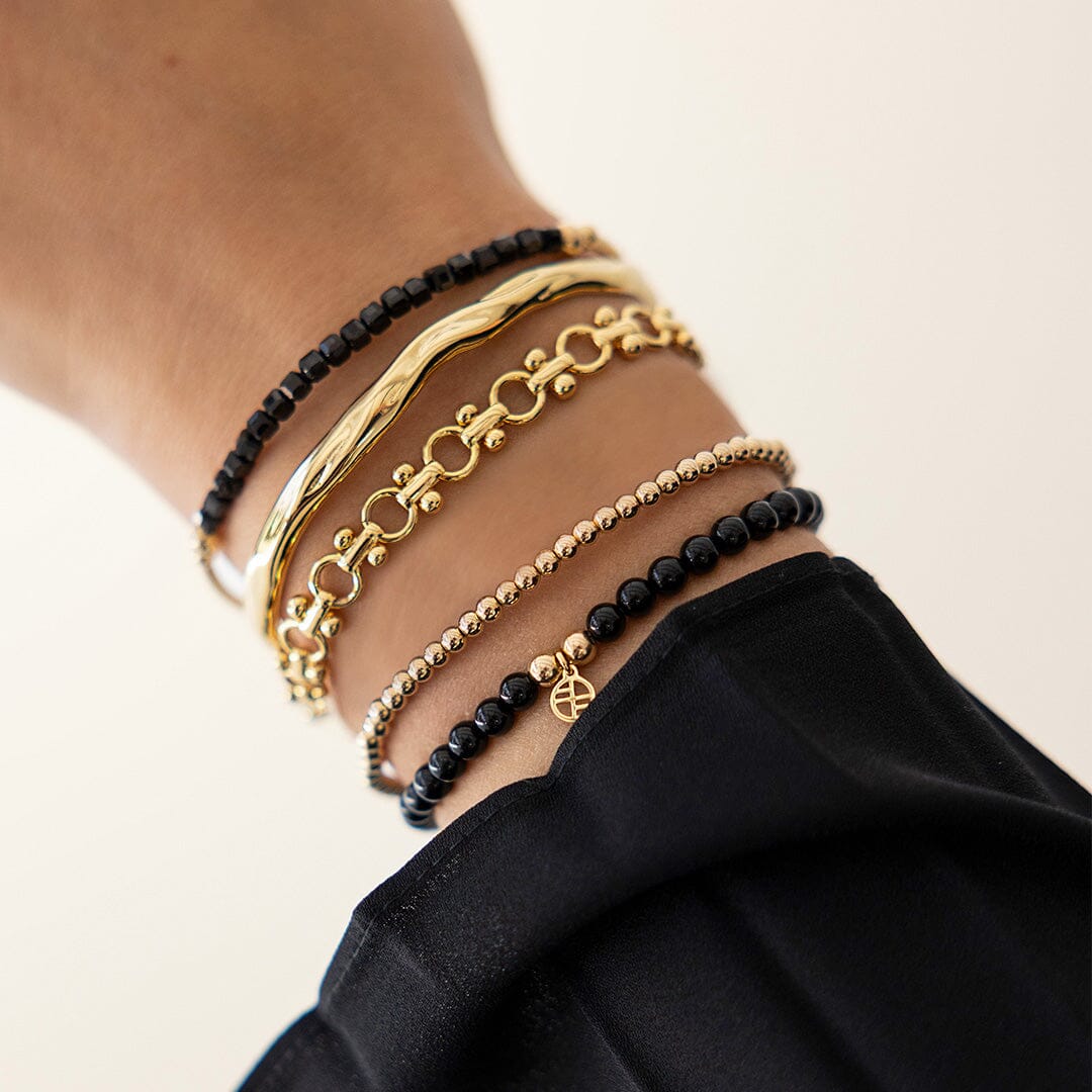 Black Spinel Division Charm Bracelet - Stone of Energy