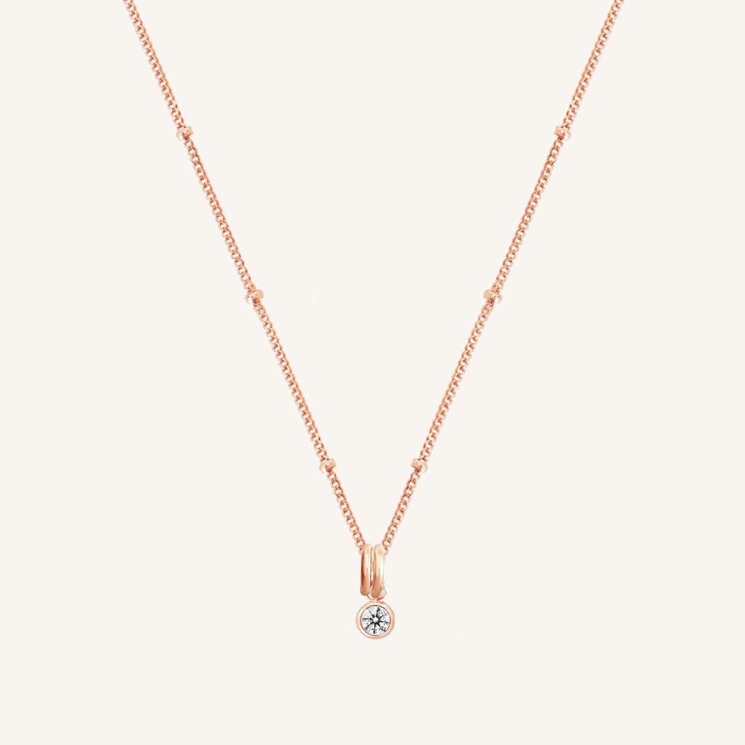 Aura Birthstone Charm Necklace