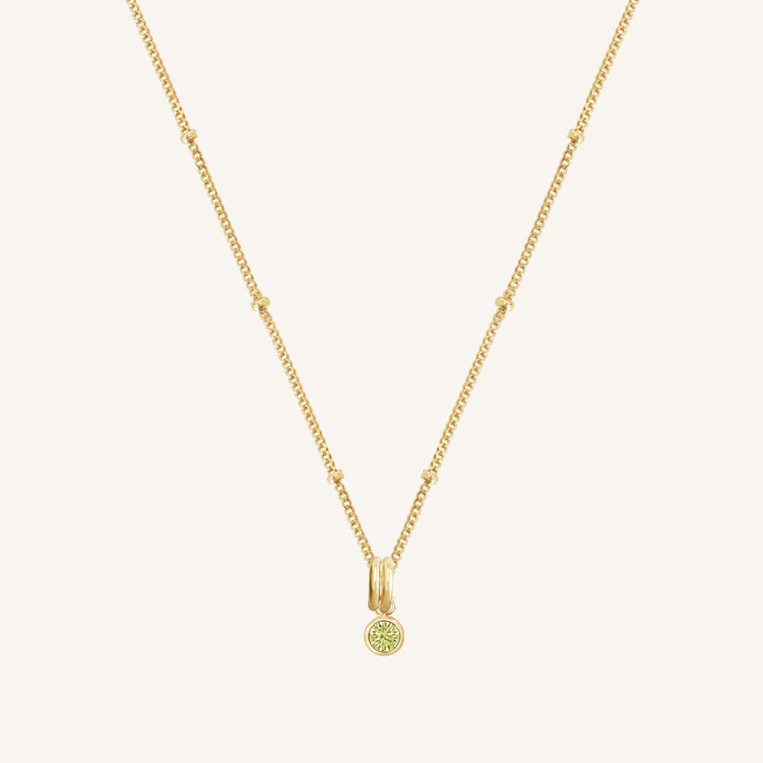 Aura Birthstone Charm Necklace