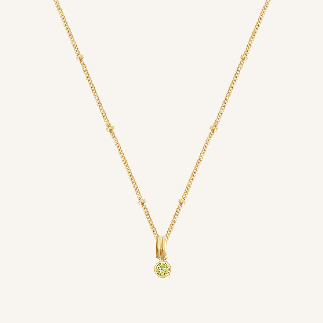 Aura Birthstone Charm Necklace