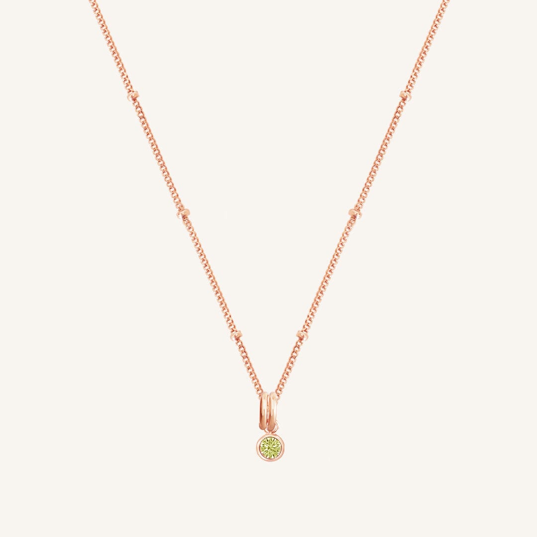 Aura Birthstone Charm Necklace