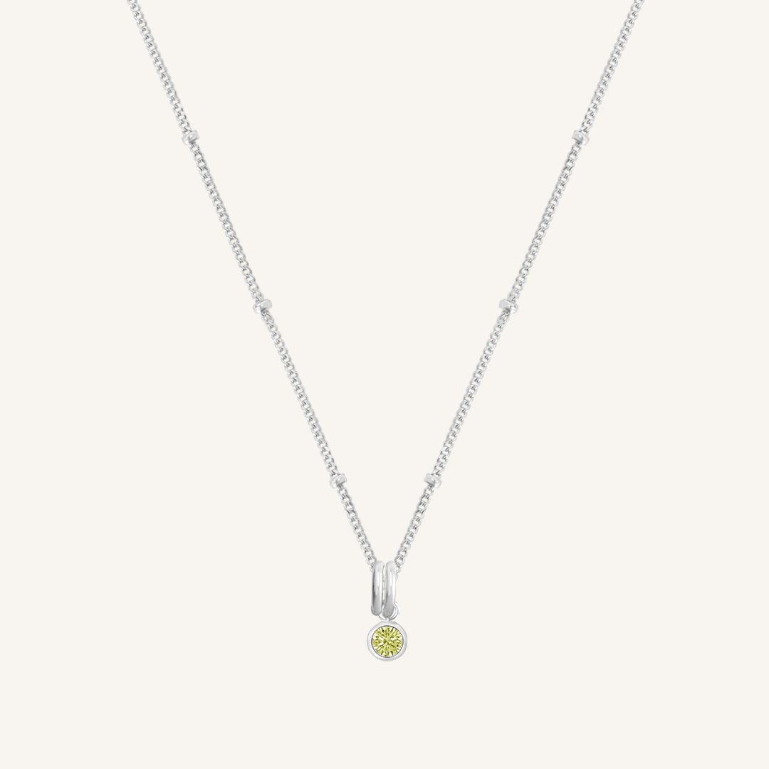 Aura Birthstone Charm Necklace