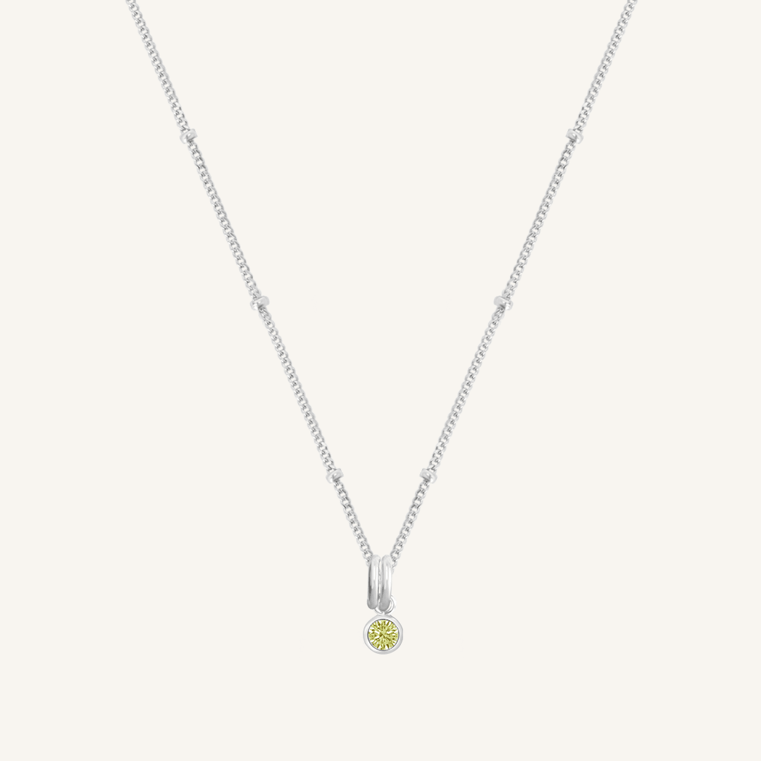 Aura Birthstone Charm Necklace