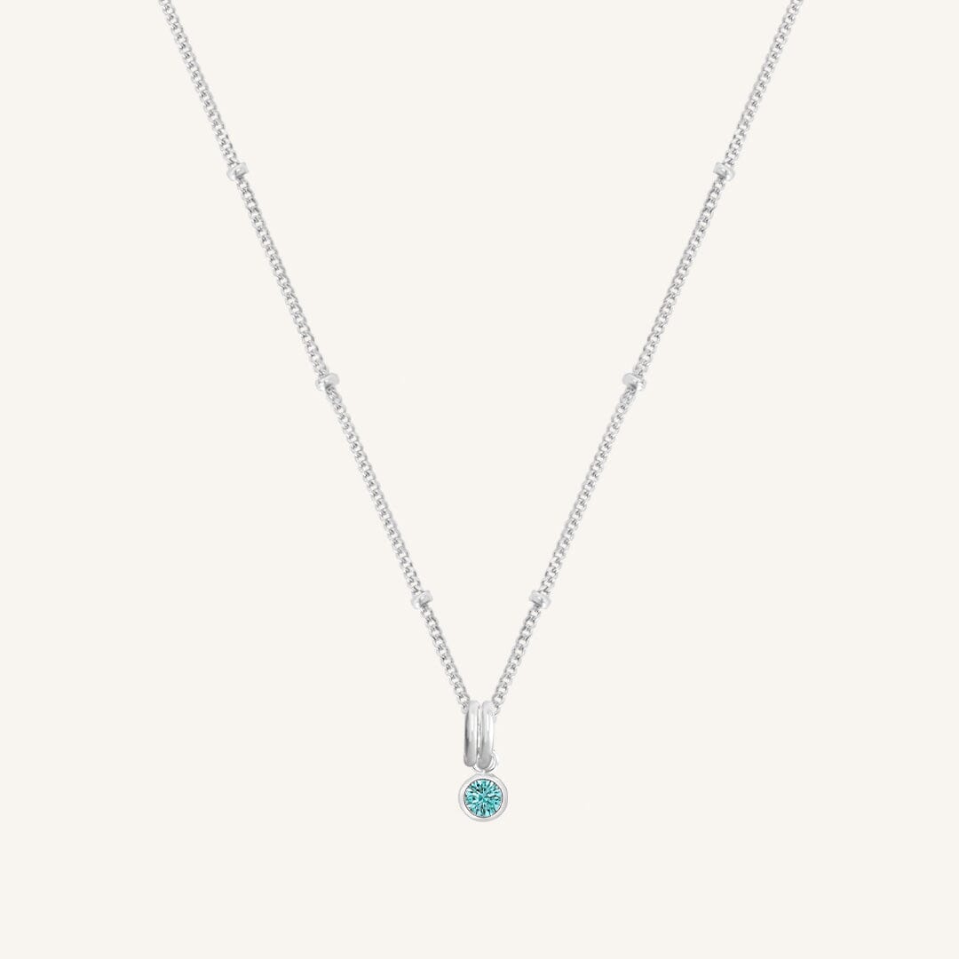 Aura Birthstone Charm Necklace