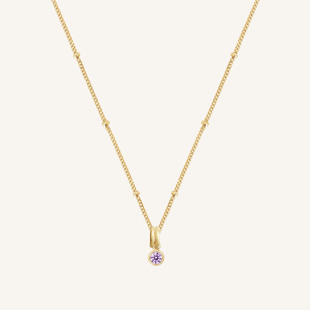 Aura Birthstone Charm Necklace