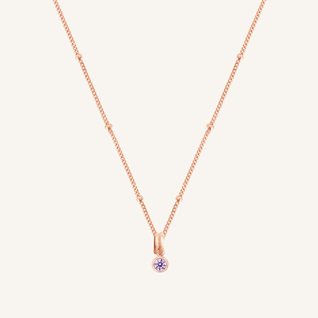 Aura Birthstone Charm Necklace