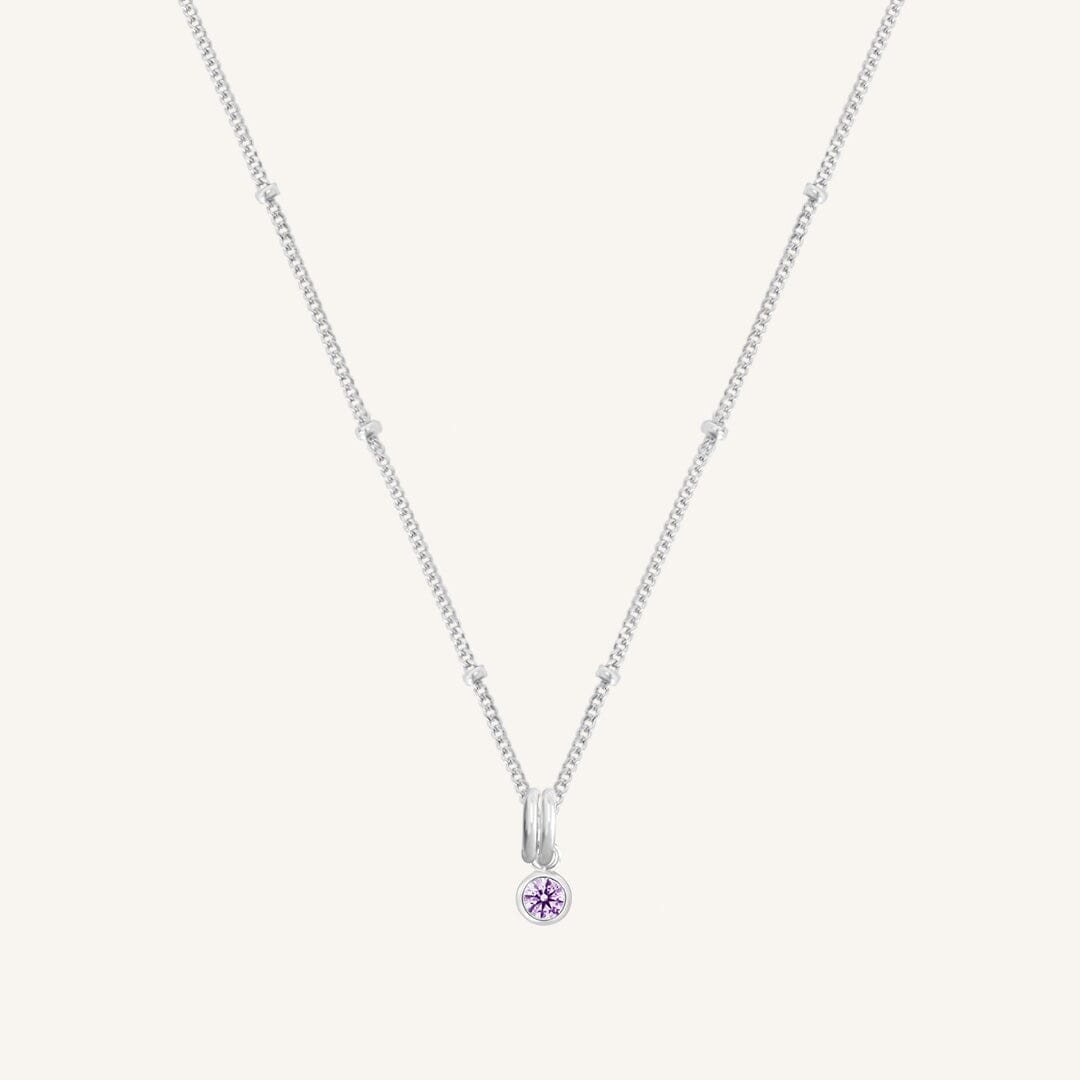 Aura Birthstone Charm Necklace