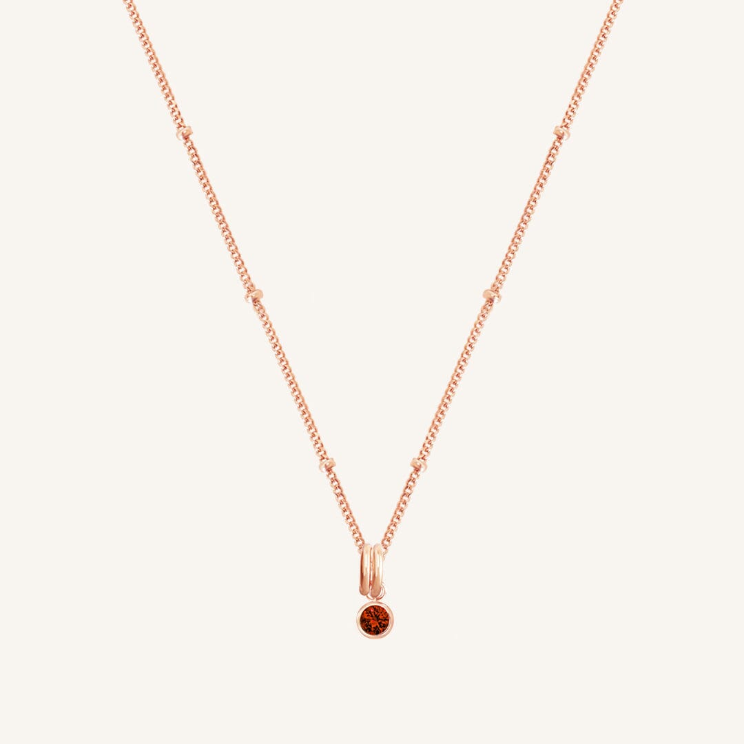 Aura Birthstone Charm Necklace