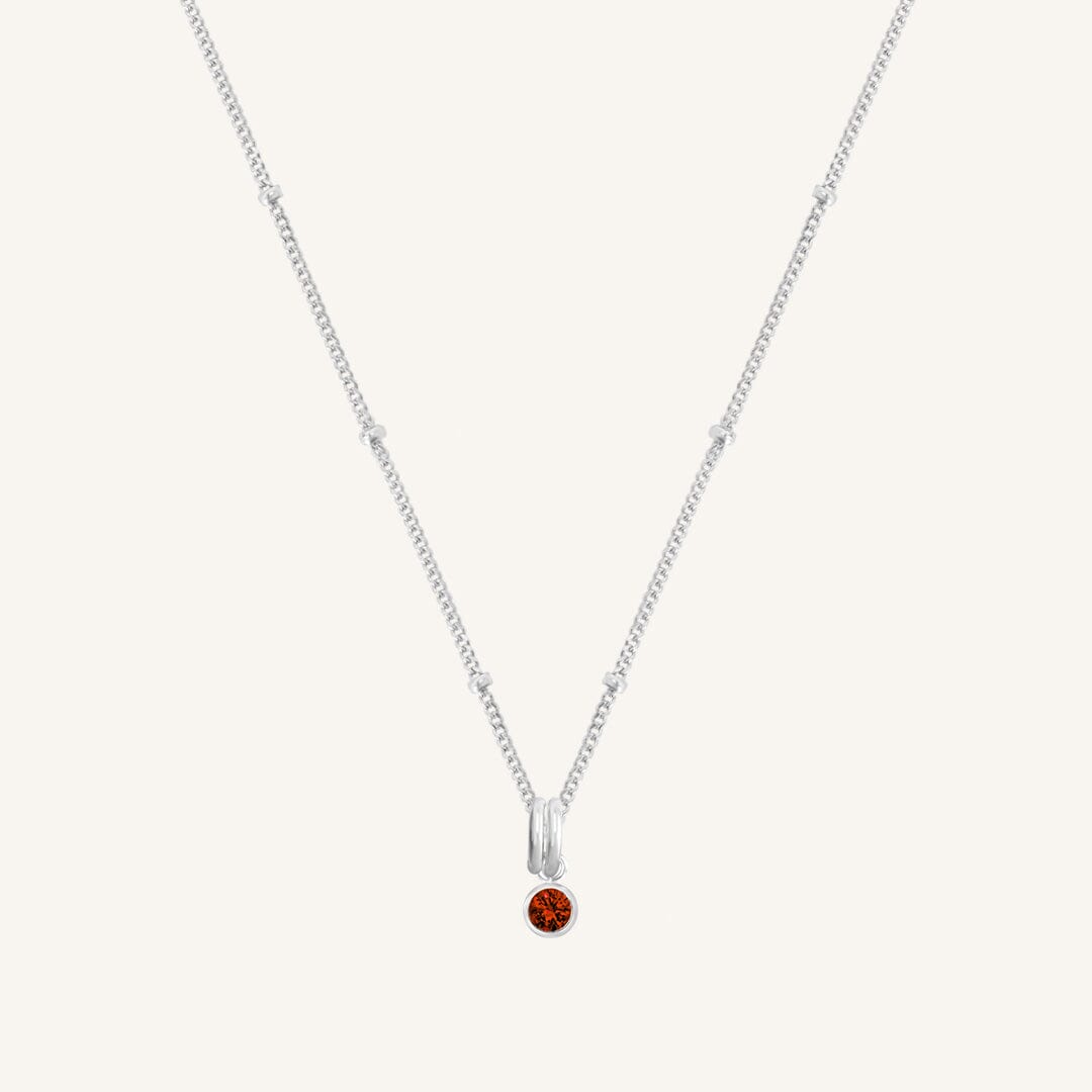 Aura Birthstone Charm Necklace