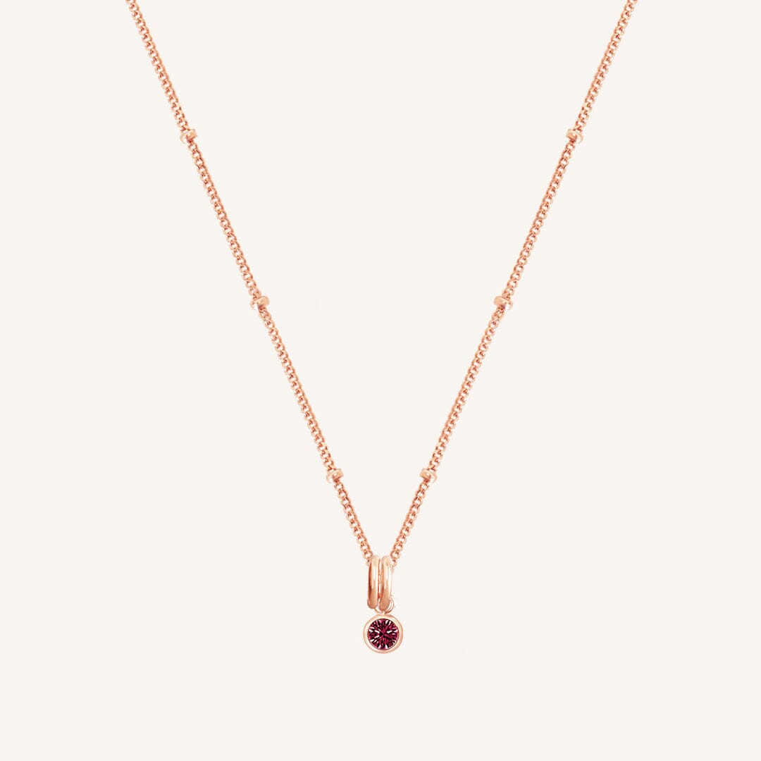 Aura Birthstone Charm Necklace